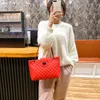 Women Fashion Bag Casual Rhombus Embroidery Thread Chain Bags Women's Shoulder Diagonal Handbag Large Capacity Diamond Lattice Big Tote