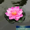 5 pezzi di ninfea galleggiante artificiale EVA fiore di loto stagno decorazione 10 cm rosso giallo blu rosa rosa chiaro piscina simulazione loto prezzo di fabbrica design esperto qualità più recente