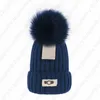 Designer Skull Caps Fashion Faux Fur Pom Beanie Breathable Warm Hat for Man Woman 7 Color