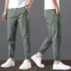 2021 Summer Algodão Linho Harem Homens Calças Calças de Estilo Chinês Homens Casual Lightweight tornozelo-Comprimento Masculino Calças Moletã 5xl X0723