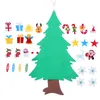 Christmas Decorations 1 Set DIY Felt Tree Hanging Pendants Adornment Xmas Wall Decor