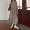 Casual Dresses 2022 Women Spring Summer Fashionable Elegant High Waist Vintage Korean Style Floral Oversize Lady Long Dress