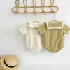 Été Corée manches courtes mince joli bébé garçon et fille body filles vêtements 210515