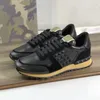 Casual Shoes Top -Quality Rockrunner Sneakers Männer Camouflage Noir Metallic Real Leder Plattform Outdoor Sneaker Luxus 264