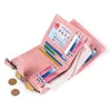 Wallets 2021 Retro Oil Wax Short Women's Purse Leather Zipper Cute Little Wallet