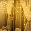 Strings Strings 5m Christmas Garland LED Gordijn Icicle String Lights Droop 0.40.6m AC 220V Garden Street Outdoor Decoratief