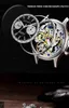 メルクールクロノグラフメンズウォッチメンズウォッチハンドウィンドメカニカル腕時計トップ高級ブランド発光革ストラップ30m防水