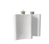 SUblimation blanche classique 8oz Flask Hiplak en acier inoxydable Flamine de poche portable extérieure avec entonnoir