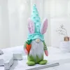 Mutlu Eater Partisi Dekor Paskalya Bunny Yün Süsler Yüzsüz Cüce Peluş Bebek Rudolph Tavşan Ev Çocuk Ester Hediyeler