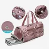 Borse sportive da donna rosa brillante per borsa da palestra asciutta e bagnata con scomparto per scarpe Borsa da yoga per allenamento Yoga Bolsa Sac De Sport Y0721