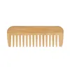 Naturliga Bamboo Wood Comb Beard Combs Massage Hårborstar 14x5cm