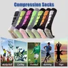 Summer Anti-slip Socks Moisture-wicking Towel Sole Running Football Yoga Athletic Knee High Compression Men Women Sports