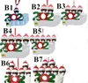 DIY рождественские украшения карантин украшения поздравительные открытки 2020 выжившие семья из ПВХ маска туалет бумаги подвесные карты рождество