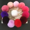 8cm faux kanin päls boll keychain päls pom pom nyckelringar llaveros portachiavi fluffy keychain c3