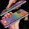 Luksusowy Gradient Rainbow Bling Glitter Diamentowe Przypadki TPU PC Pokrywa dla Samsung S10 Plus S20 FE S21 Ultra A01 A11 A11 A31 A41 A01 A71 A21S A12 A32 4G 5G A52 A72 A02S A02 F62