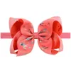 Bandeau Bande Bandes Bowknot Imprimer Empression Coiffure Filles Ruban Bands Bands Enfants Cheveux Accessoires Enfants Enfants Enfants Anniversaire Elastic Band Bandeau KHA112