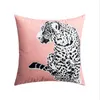 almohada de tiro de leopardo