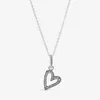 Bijoux pour femmes fit Pandora Ring 925 Silver Necklace Sparkling Freehand Heart Pendant love heart Bijoux Colliers Charm Engagement Gift