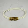 Venta de cinturones elásticos de diseñador para mujer, cinturones de vestir para niña, vestido de cintura con anillo de metal dorado, cinturón tejido de lujo 1174219