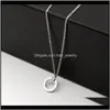 Necklaces & Pendants Jewelrymartick Gold Layering Round Circle Pendant Forever Love Alfabet Necklace For Woman Party Jewelry Never Fade P174