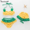 Bear líder meninas vestuário conjunto bonito swimwear crianças moda menina menina criança natação set biquíni maiô para crianças roupas 210708