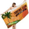 Najnowsze 160x80cm drukowane ręcznik plażowy, lato styl surfowania, ultra drobno z włókna przeciwsłonecznego i szybkoschnącej polaru dwustronnego, obsługują niestandardowe logo