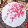 Seide Frauen Regenschirm japanische Kirschblüten alten Tanz dekorative chinesische Stil Ölpapier 210721