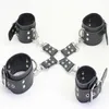 Newest Strong metal cross bondage kit Hand cuffs and Anklecuffs binding BDSM sex Adult games for couples5017142