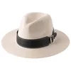 Classico Donna Uomo Estate Toquilla Cappello da sole in paglia per elegante signora Tesa larga Homburg Fedora Sunbonnet Beach Cappello da sole Panama Cap Cappelli Delm22