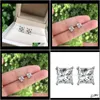 Drop levering 2021 100percent 925 Sterling Sier Simple Stud -oorbellen voor vrouwen die op gang banen bruidspartij Bruid Fijne sieraden Groothandel