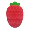 Silicone Pineapple Pencil Case Bubble Fidget Leksaker Sensory Anti-Stress Enkel Dimmer Game Stationery Storage Bag för barn