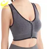 Soutien-gorge de sport Yoga culture hauts femmes gymnastique Fitness Push Up soutiens-gorge femme à fort Impact fermeture éclair sous-vêtements vêtements de sport Bralette vêtements