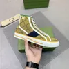 Designer luxe casual schoenen tennis 1977 sneaker canvas schoen beige blauw gewassen jacquard denim Ace rubberen zool geborduurd vintage snea