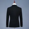 黒のエレガントなキラキラブレザージャケットメンズワンボタンピーク襟の光沢のあるスーツのブレザー男性クラブパーティープロムステージ服210522