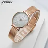 Sinobi Simple Women's Wrist Watches Gold Watchband Top Luksusowa Marka Dziewczyna Look Crystal Quartz Clock Ladies Wristwatch Reloj Mujer 210616