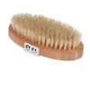 2021 Natural boar bristle back body brush bamboo eco-friendly brushes remove dead skin shower bath spa massage with rivet without handle