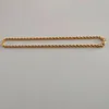 Ketten für Herren, dick, 6 mm, ausgefallene Originalbild-Seilkette, echter Gelbgold-Diamant, massiver Schmuck