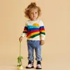 Trendy Rainbow Print Pullover for Baby and Toddler Boy 210528