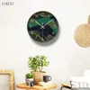 Kinesisk Lycklig Cloud Drawing Gold Classic Silent Wall Clock Tio Twelve Inch / Fourteen Inchhome Decor 210414
