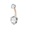 Cubie Zircon Diamond Navel Ring Bauchnabel Chirurgischer Edelstahl Piercing Body Schmuck für Frauen Mode Will und Sandy