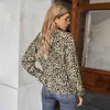 Autumn Winter Sweatshirt Vintage Leopard Gedrukte pullover Hoodies Kleding Tops voor vrouwen Volledige mouwen Casual Fall Fashion 210415