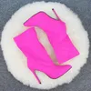 Boots 2022 Women Pointed Toe Elastic Candy Color Thin High Heels Socks Sexy Ladies Shoes Pumps Size 35-43