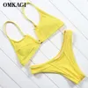 Omkagi Marque Sexy Push Up Bikinis Maillot de bain en forme de V Micro Bikini Set High Cut Maillot de bain Natation Maillots de bain Maillots de bain Femmes 210712