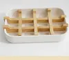 New Soap Dish Box Wooden Plastic Box Dish Case Holder Container Box for Bathroom Travel Carry Case DAP39