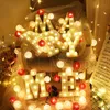 Articles de nouveauté Lettre en plastique blanc LED Veilleuse Signe Alphabet Lumières Lampe Home Club Décoration De Noël En Plein Air Intérieur Fête De Mariage