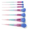 7 stks Diamond Unicorn Makeup Brush Set Crystal Handvat Foundation Blending Powder Oogschaduw Contour Gezicht Cosmetische Schoonheid Make-up Tools