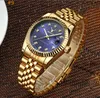 Zegarwatki Mężczyźni Watch Deerfun Business Gold Diamond Modna kalendarz luksusowe wodoodporne kwarcowe na rękę Relogio Masculino2713542
