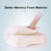 Memory Foam Waist Back Pillow Orthopedic Sittkudde Kontorsstol Support Lumbar Bil Massage Pad Butt Ställer 211203