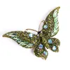 Grande taille luxe Vintage cristal papillon broche plein strass insecte animaux broches broches pour femmes fête bijoux accessoires