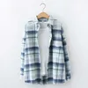 24 Colors Women Plaid Full Sleeve Thick Woolen Shirt Jacket Warm Winter Vintage Oversize Tops Stylish Girl Spring OutwearT0N431T 210930